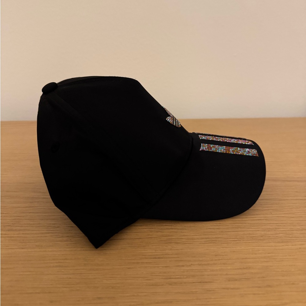 adidas Originals Rhinestone Birdie Adjustable Strapback Hat | Black - Picture 3 of 6